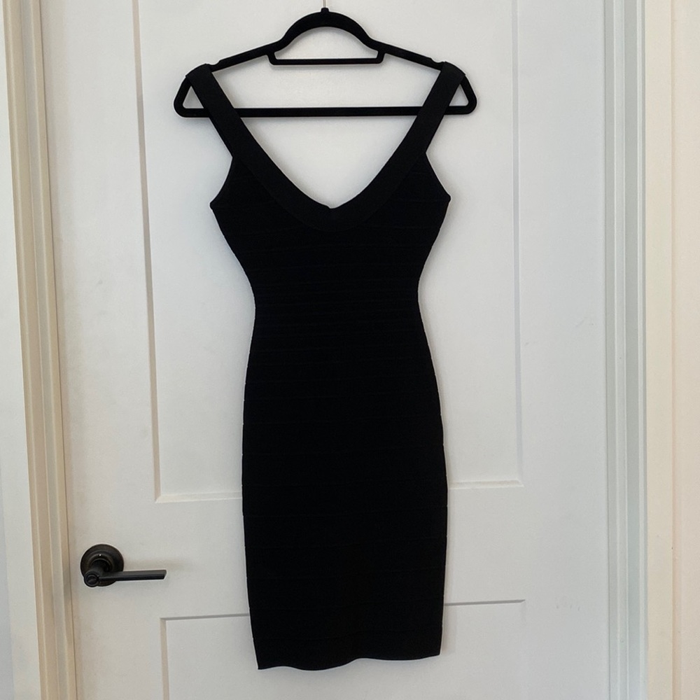 Herve Leger Bandage Scoop Neck Dress